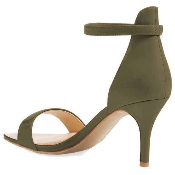 Women Open Toe Summer Sandals Ankle strap mid heel - Picture 2 of 12